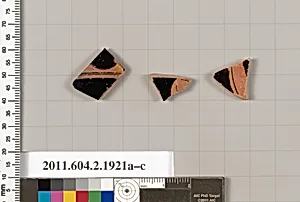 Terracotta fragments of skyphoi (deep drinking cups)