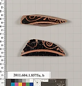 Terracotta fragments of stemless kylikes (drinking cups)