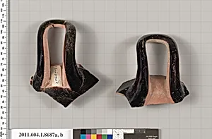 Terracotta fragments of stemless kylikes (drinking cups) by Unknown Artist