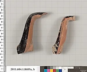 Terracotta fragments of stemless kylikes (drinking cups) by Unknown Artist