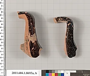 Terracotta fragments of stemless kylikes (drinking cups) by Unknown Artist