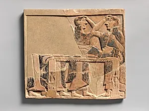 Terracotta funerary plaque