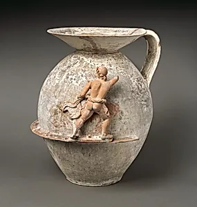 Terracotta funnel-jar