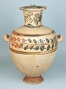 Terracotta Hadra hydria (water jar)