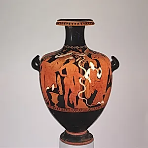 Terracotta hydria (water jar) by Hesperides Painter