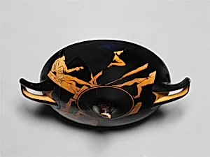 Terracotta kylix (drinking cup)