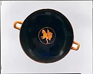 Terracotta kylix (drinking cup)