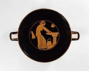 Terracotta kylix (drinking cup)