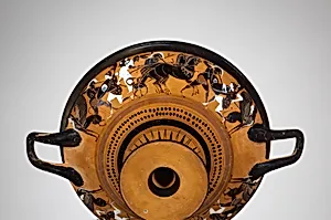 Terracotta kylix: Droop cup (drinking cup) by Group of Rhodes 12264