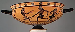 Terracotta kylix: Komast cup (drinking cup) by KX Painter|Painter of New York 22.139.22