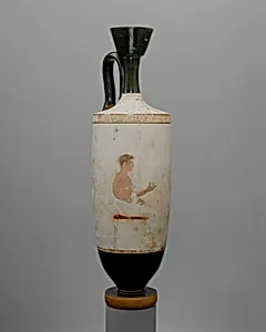 Terracotta lekythos (oil flask)