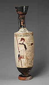 Terracotta lekythos (oil flask)