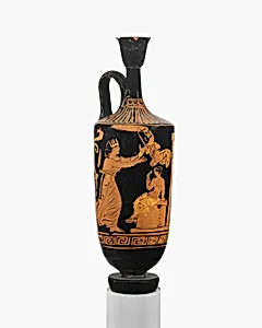 Terracotta lekythos (oil flask) by Lecce Painter