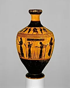 Terracotta lekythos (oil flask)