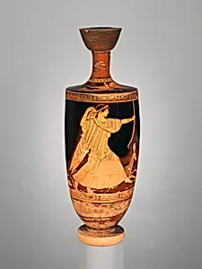 Terracotta lekythos (oil flask)