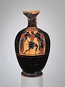 Terracotta lekythos (oil flask)