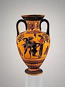 Terracotta neck-amphora (jar) by Edinburgh Painter