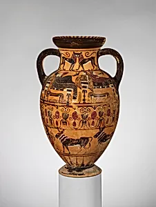 Terracotta neck-amphora (jar)