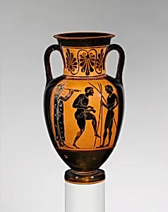 Terracotta neck-amphora (jar) by Edinburgh Painter