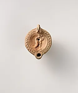 Terracotta oil lamp