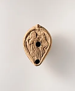 Terracotta oil lamp