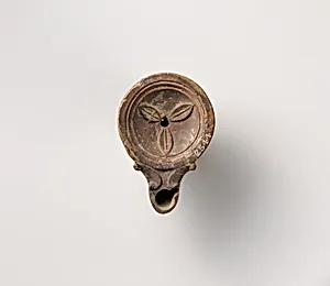Terracotta oil lamp