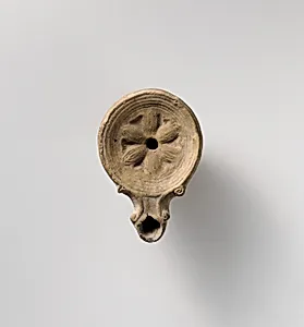 Terracotta oil lamp