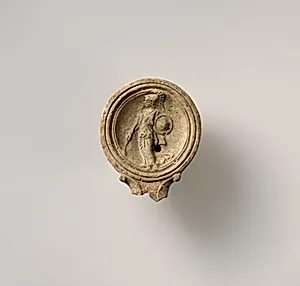 Terracotta oil lamp