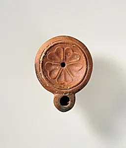 Terracotta oil lamp