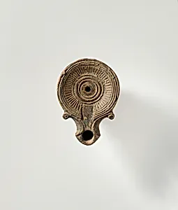 Terracotta oil lamp