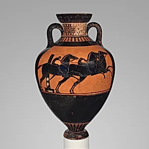 Terracotta Panathenaic prize amphora (jar)