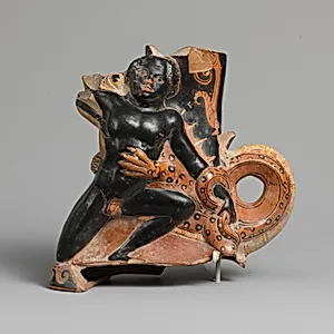 Terracotta rhyton (vase for libations or drinking)