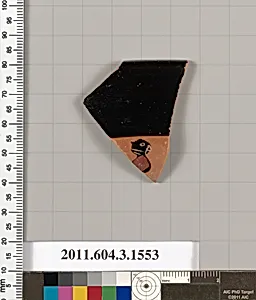 Terracotta rim fragment of a kylix: Band cup (drinking cup) by Unknown Artist