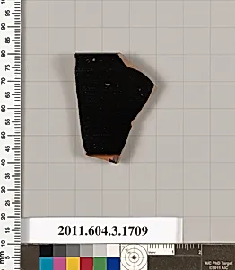 Terracotta rim fragment of a kylix: Band cup (drinking cup) by Unknown Artist