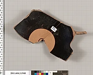 Terracotta rim fragment of a kylix: Cassel cup (drinking cup)