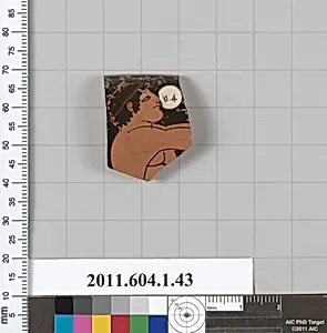Terracotta rim fragment of a kylix (drinking cup)