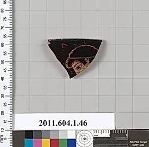 Terracotta rim fragment of a kylix (drinking cup)
