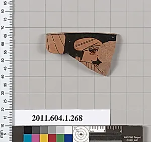 Terracotta rim fragment of a kylix (drinking cup)