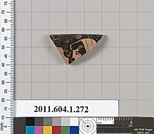 Terracotta rim fragment of a kylix (drinking cup)
