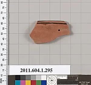 Terracotta rim fragment of a kylix (drinking cup)