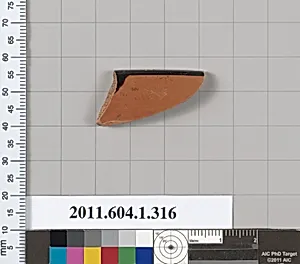 Terracotta rim fragment of a kylix (drinking cup)