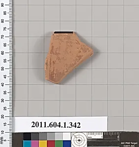 Terracotta rim fragment of a kylix (drinking cup)