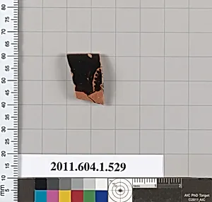 Terracotta rim fragment of a kylix (drinking cup)