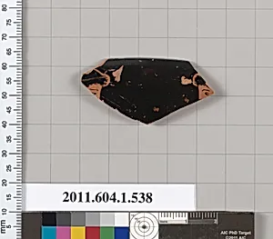 Terracotta rim fragment of a kylix (drinking cup)