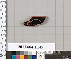 Terracotta rim fragment of a kylix (drinking cup)
