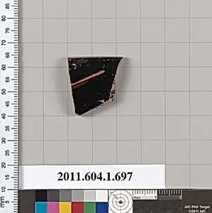 Terracotta rim fragment of a kylix (drinking cup)
