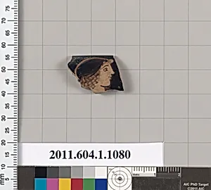 Terracotta rim fragment of a kylix (drinking cup)