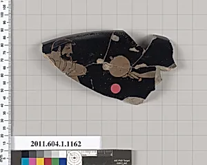 Terracotta rim fragment of a kylix (drinking cup)
