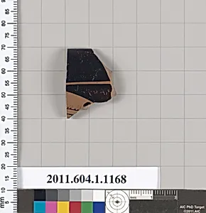 Terracotta rim fragment of a kylix (drinking cup)
