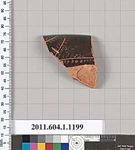 Terracotta rim fragment of a kylix (drinking cup)